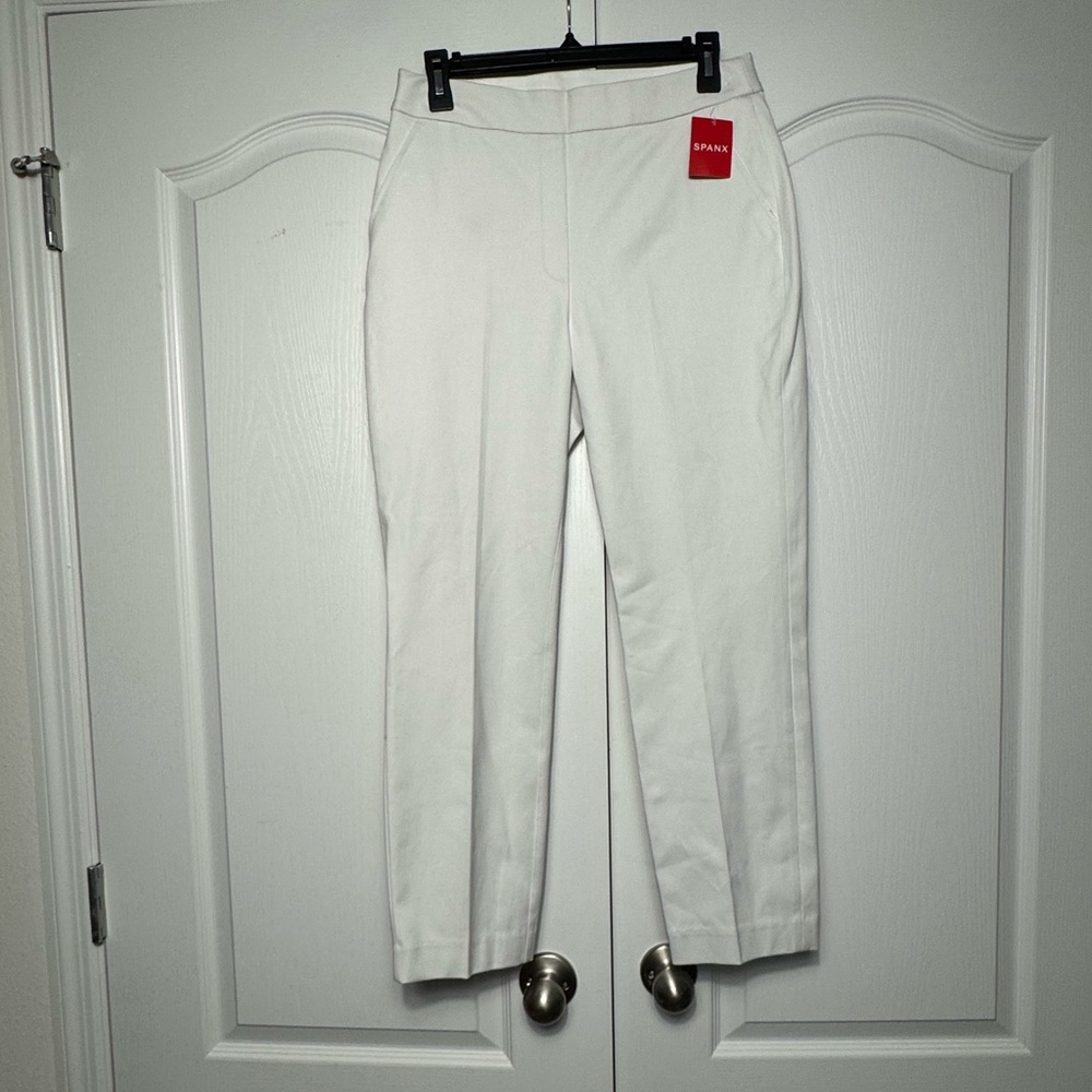 SPANX White Dress Pants Classic Tailored Design